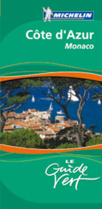 Couverture du livre « Guide vert cote d'azur » de Collectif Michelin aux éditions Michelin