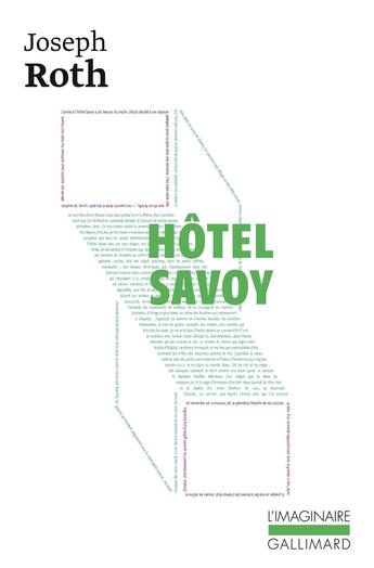 Couverture du livre « Hotel Savoy » de Joseph Roth aux éditions Gallimard