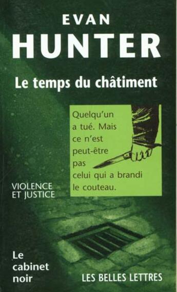 Couverture du livre « Le temps du châtiment » de Evan Hunter aux éditions Manitoba