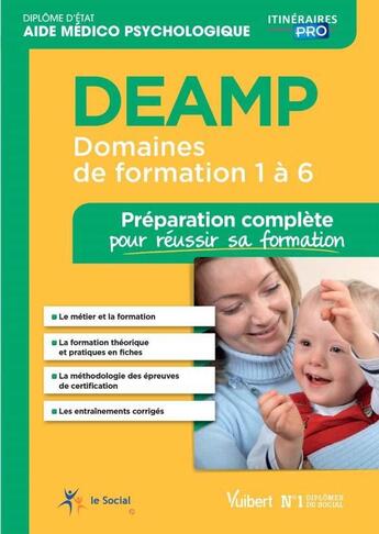 Couverture du livre « DEAMP ; domaines de formation 1 à 6 ; préparation complète pour réussir sa formation » de Daniele Lenepveu et Isabelle Sue aux éditions Vuibert