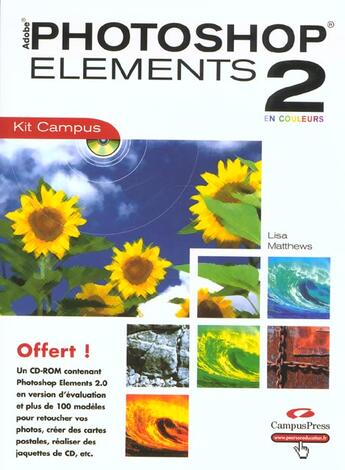 Couverture du livre « Photoshop Elements 2.0 » de Lisa Matthews aux éditions Campuspress