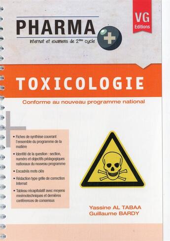 Couverture du livre « Pharma + toxicologie » de Tabaa-Bardy El aux éditions Vernazobres Grego