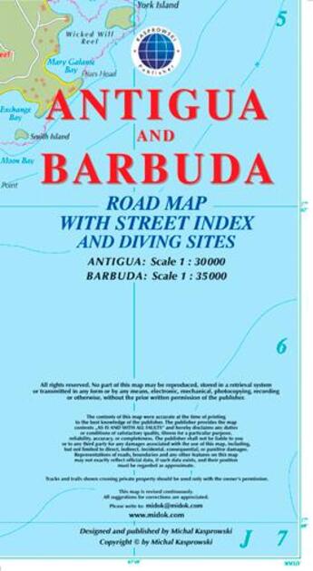 Couverture du livre « Antigua / barbuda - 1/30.000 et 1/35.000 » de  aux éditions Craenen