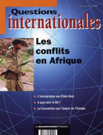 Couverture du livre « Questions internationales t.5 ; les conflits en Afrique » de  aux éditions Documentation Francaise