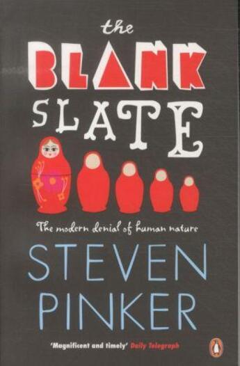 Couverture du livre « THE BLANK SLATE - THE MODERN DENIAL OF HUMAN NATURE » de Steven Pinker aux éditions Adult Pbs