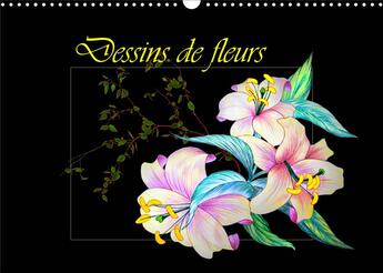 Couverture du livre « Dessins de fleurs calendrier mural 2020 din a3 horizontal - dessins au crayon de couleur c » de Dusanka Djeric aux éditions Calvendo