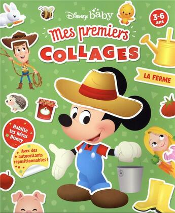 Couverture du livre « Disney baby - mes premiers collages - la ferme » de  aux éditions Disney Hachette