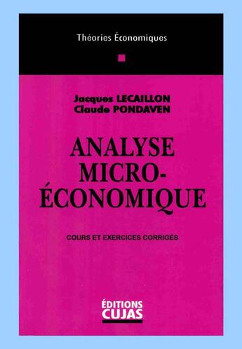 Couverture du livre « Analyse microéconomique (5e édition) » de Lecaillon aux éditions Cujas