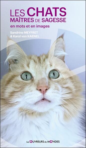 Couverture du livre « Les chats maîtres de sagesse en mots et en images » de Sandrine Meyfret et Karol Von Kaenel aux éditions Les Ouvreurs Des Mondes