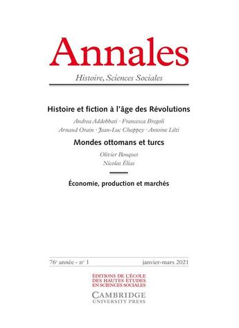 Couverture du livre « Annales. histoire sciences sociales, n 1/2021 - histoire et » de  aux éditions Ehess