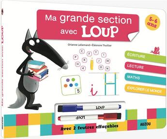 Couverture du livre « Loup - livre-ardoise gs » de Orianne Lallemand aux éditions Philippe Auzou