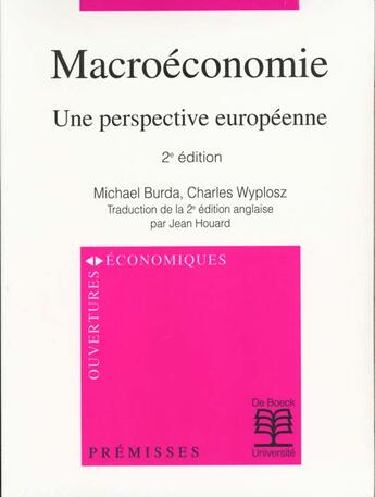 Couverture du livre « Macroeconomie une perspective europeenne » de Burda aux éditions De Boeck