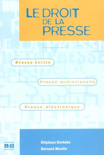 Couverture du livre « Le Droit De La Presse » de Saint Hoebeke et B Mouffe aux éditions Academia