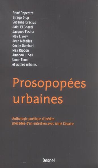 Couverture du livre « Prosopopées urbaines » de  aux éditions Desnel