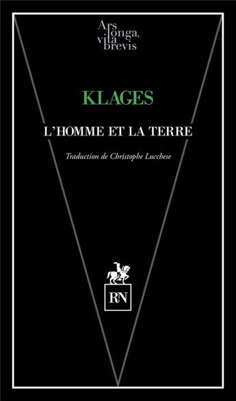 Couverture du livre « L'homme et la terre » de Ludwig Klages aux éditions Rn