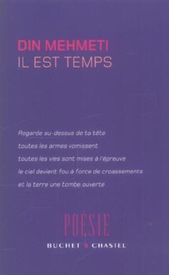 Couverture du livre « Il est temps » de Din Mehmeti aux éditions Buchet Chastel