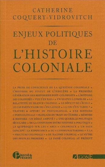 Couverture du livre « Enjeux politiques de l'histoire coloniale » de Catherine Coquery-Vidrovitch aux éditions Agone