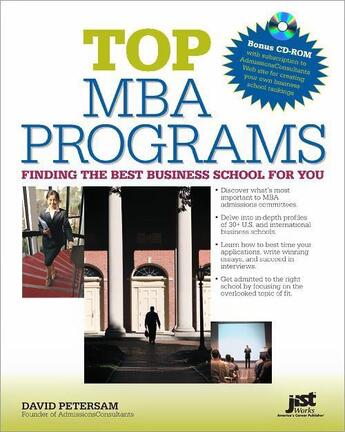 Couverture du livre « Top MBA Programs » de David Petersam aux éditions Jist Publishing