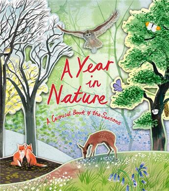 Couverture du livre « A year in nature a carousel book of the seasons » de Hazel Maskell aux éditions Laurence King