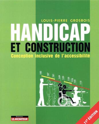 Couverture du livre « Handicap et construction ; conception universelle de l'accessibilité (11e édition) » de Louis-Pierre Grosbois aux éditions Le Moniteur