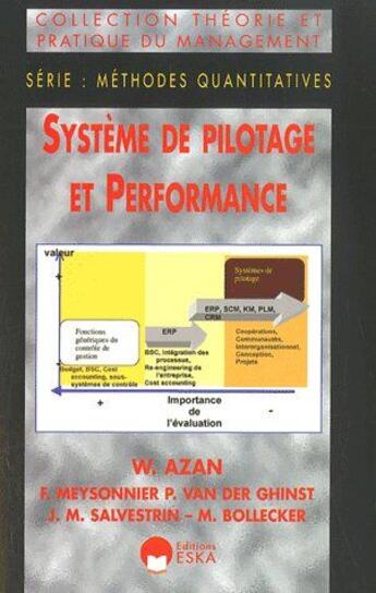 Couverture du livre « Systèmes de pilotage et performance » de William Azan aux éditions Eska