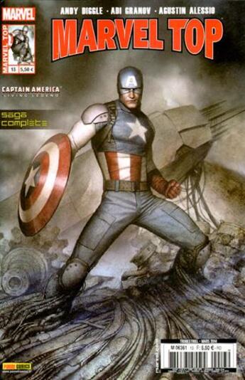 Couverture du livre « Marvel top 13 captain america - la legende vivante » de Andy Diggle aux éditions Panini Comics Mag