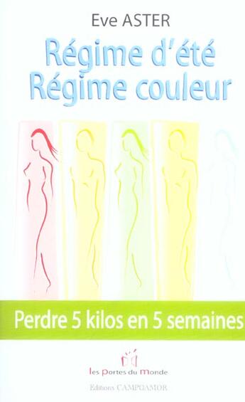 Couverture du livre « Régime d'été, régime en couleurs » de Eve Aster aux éditions Jm Laffont - Lpm