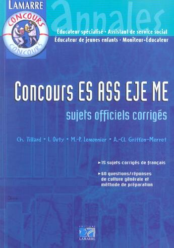 Couverture du livre « Concours as es eje me » de  aux éditions Lamarre