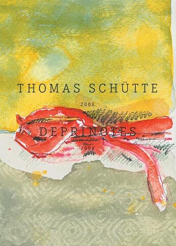 Couverture du livre « Thomas schutte deprinotes (allemand - anglais) » de Dander. Patrizi aux éditions Feymedia