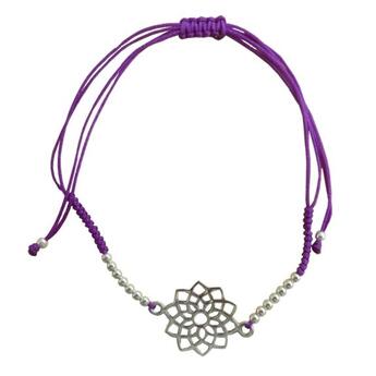 Couverture du livre « Bracelet cordon ajustable en coton - chakra sahasrara » de  aux éditions Dg-exodif