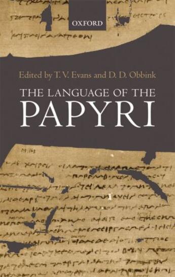 Couverture du livre « The Language of the Papyri » de T V Evans aux éditions Oup Oxford