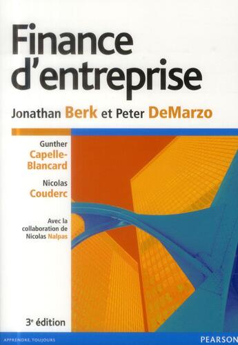 Couverture du livre « Finance d entreprise 3e » de Demarzo/Berk aux éditions Pearson