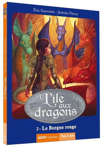 Couverture du livre « La saga des dragons - cycle 2 : l'île aux dragons Tome 2 : le borgne rouge » de Eric Sanvoisin et Jeremie Fleury aux éditions Auzou