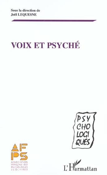 Couverture du livre « Voix et psyché » de  aux éditions L'harmattan