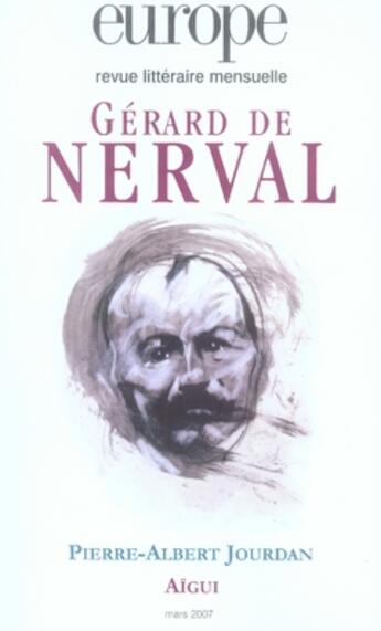 Couverture du livre « Revue Europe n.935 ; Gérard de Nerval » de  aux éditions Revue Europe