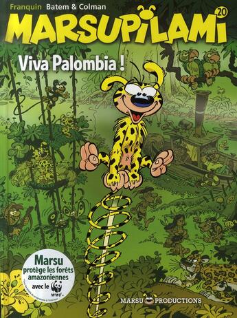 Couverture du livre « Marsupilami t.20 : viva Palombia ! » de Batem et Stephane Colman et Andre Franquin aux éditions Marsu Productions