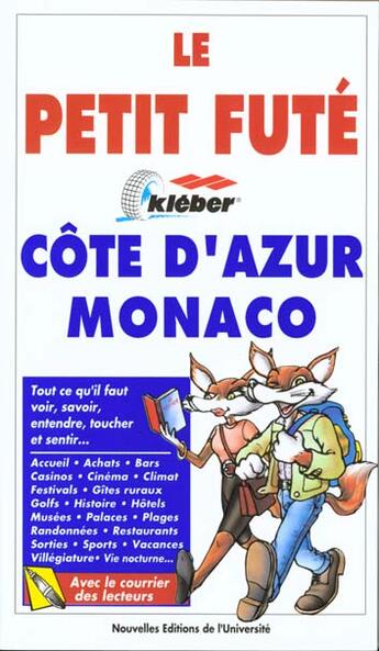 Couverture du livre « Cote d'azur monaco 1998, le petit fute (edition 2) » de Collectif Petit Fute aux éditions Le Petit Fute