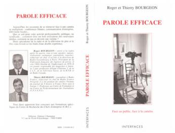 Couverture du livre « Parole efficace - face au public, face a la camera » de  aux éditions L'harmattan