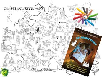 Couverture du livre « COLORIAGE GEANT DE L'ARIEGE » de Editions Roc Du Ker aux éditions Roc Du Ker