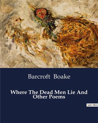 Couverture du livre « Where The Dead Men Lie And Other Poems » de Barcroft Boake aux éditions Culturea