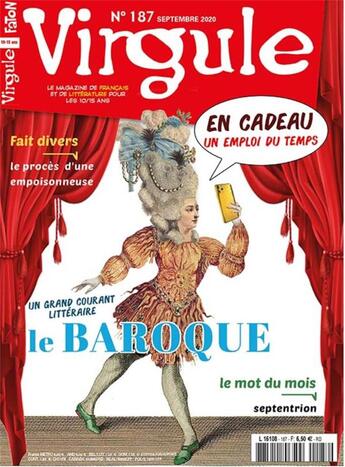 Couverture du livre « Virgule n 187 un mouvement litteraire / le baroque - septembre 2020 » de  aux éditions Virgule