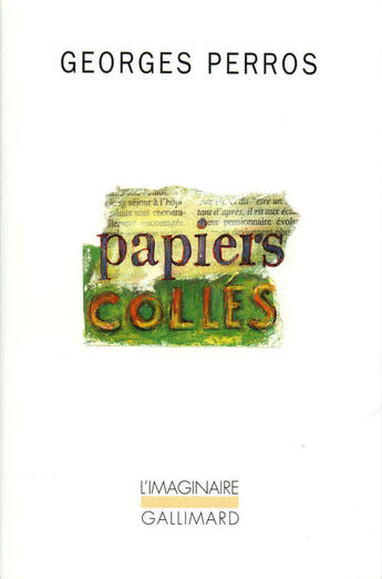 Couverture du livre « Papiers colles t.3 » de Georges Perros aux éditions Gallimard