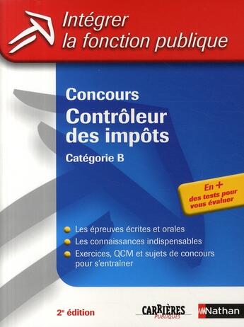 Couverture du livre « Concours contrôleur des impots ; catégorie B (édition 2009) » de Tuccinardi/Brulhart aux éditions Nathan