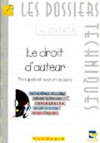 Couverture du livre « Le droit d'auteur » de Claire Delaye et Martine Barre aux éditions Educagri