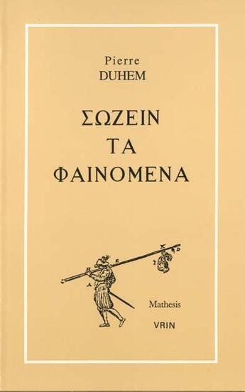 Couverture du livre « Sur La Notion De Theorie Physique » de Pierre Duhem aux éditions Vrin