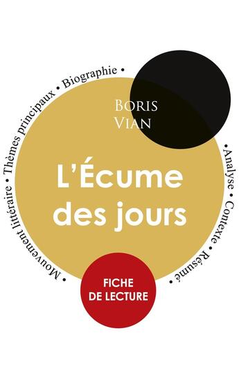 Couverture du livre « Fiche de lecture l'écume des jours de Boris Vian » de  aux éditions Paideia Education