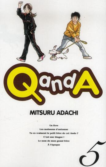 Couverture du livre « Q and A Tome 5 » de Mitsuru Adachi aux éditions Delcourt