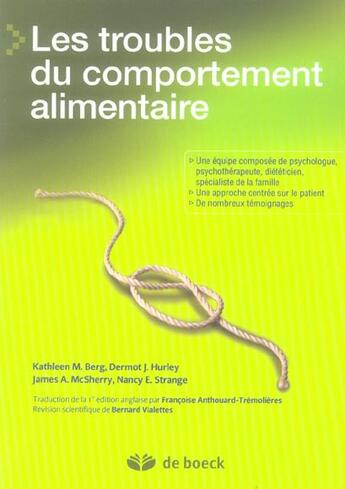 Couverture du livre « Les troubles du comportement alimentaire - une approche centree sur le patient » de Berg/Hurley/Mcsherry aux éditions De Boeck Superieur