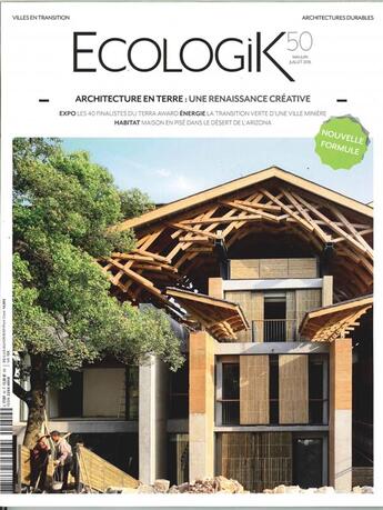 Couverture du livre « Ecologik n 50 architecture en terre mai 2016 » de  aux éditions Architectures A Vivre