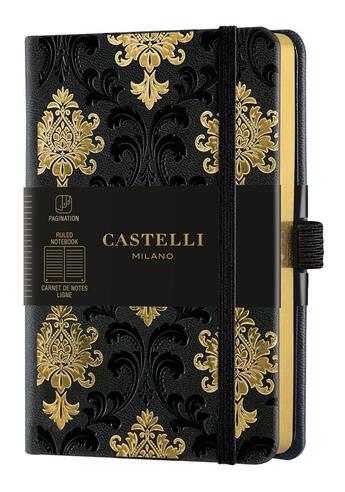 Couverture du livre « Carnet copper and gold poche ligne baroque gold » de Castelli aux éditions Castelli Milano